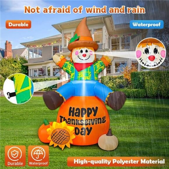 6FT Thanksgiving Inflatables Outdoor Decoration Inflatable...
